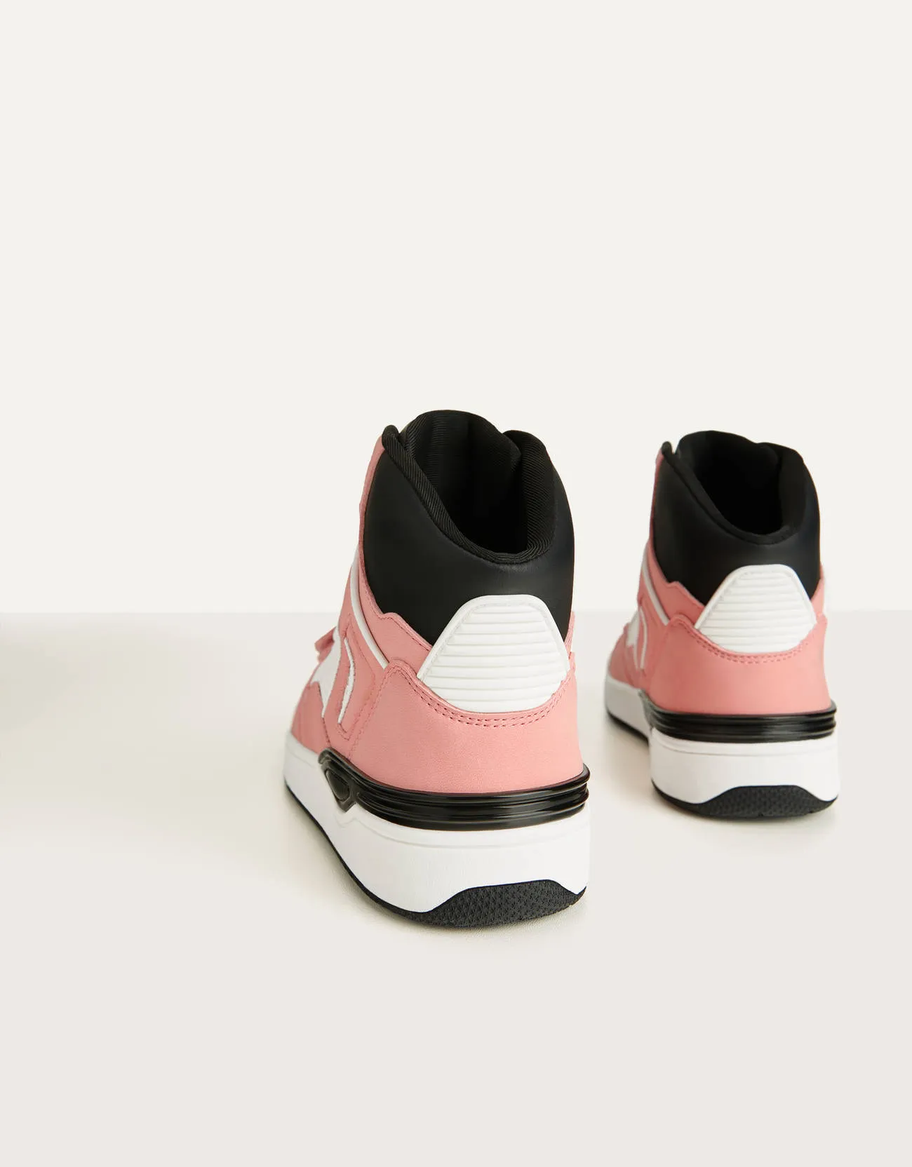 Hochgeschnittene, kombinierte Sneaker – Rosa – Bild 3 von 5