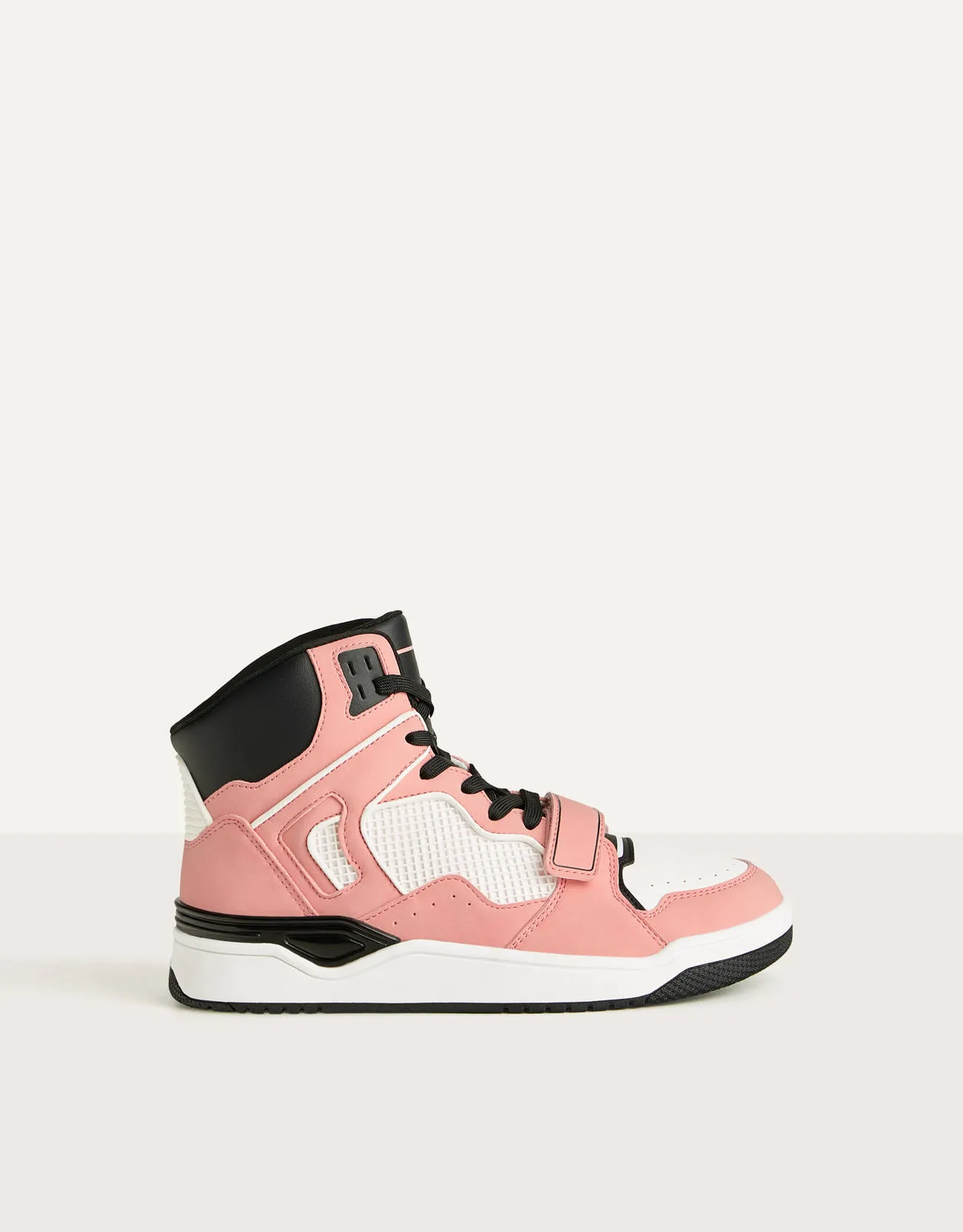 Hochgeschnittene, kombinierte Sneaker – Rosa – Bild 5 von 5
