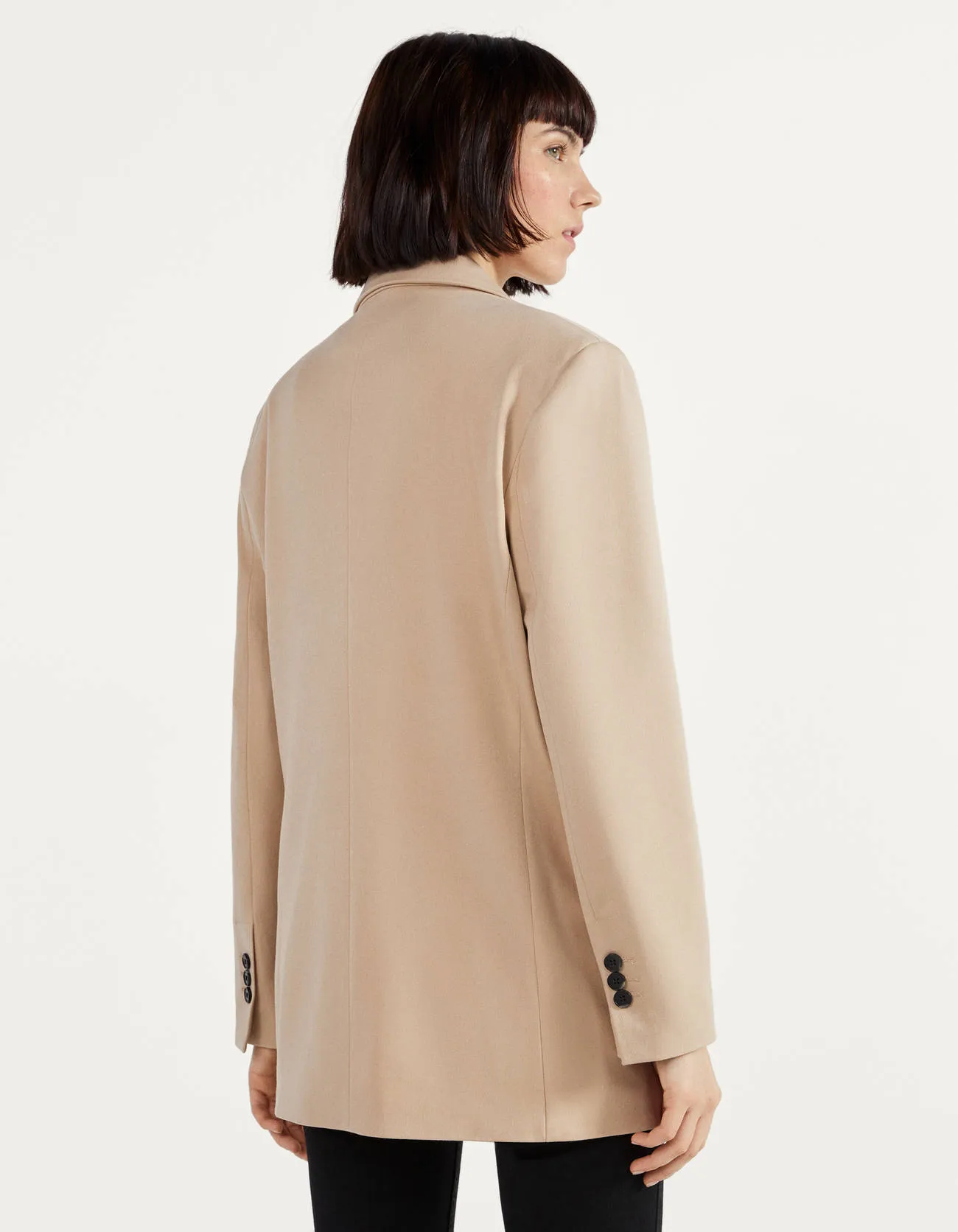 Straight-cut blazer – Beige – Image 2 of 5