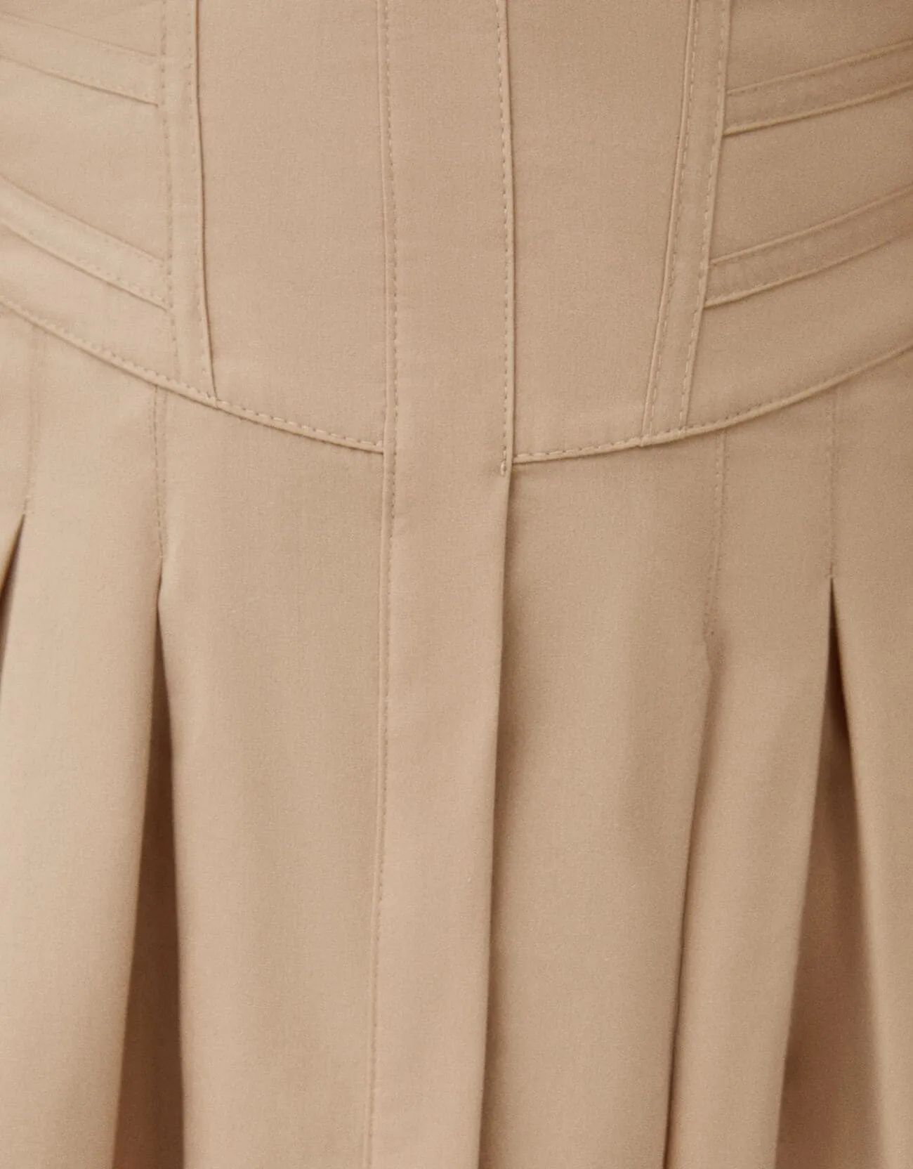 Minihemdkleid aus Popelin mit Corsage-Detail – Camel – Bild 6 von 6