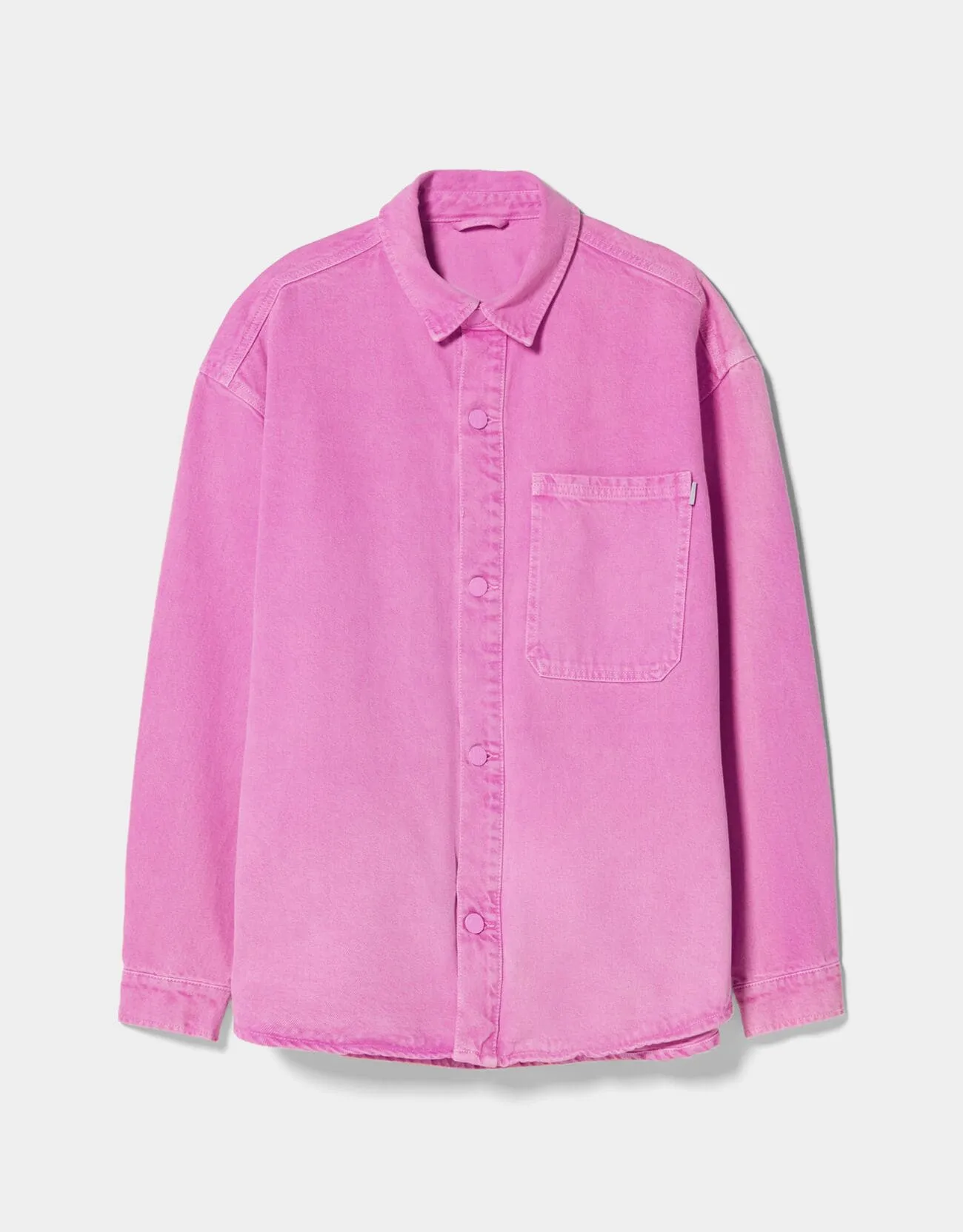 Farbige Hemdjacke aus Denim – Rosa – Bild 4 von 6