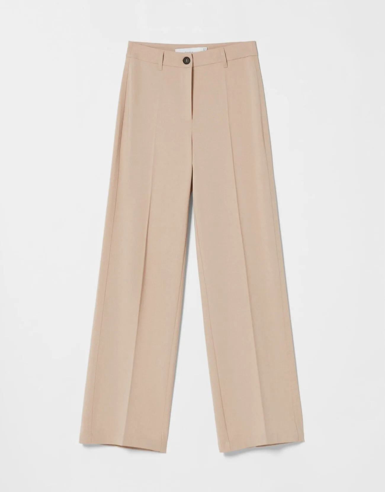 Wide-Leg-Hose mit Gürtelschlaufen – Sand – Bild 5 von 5