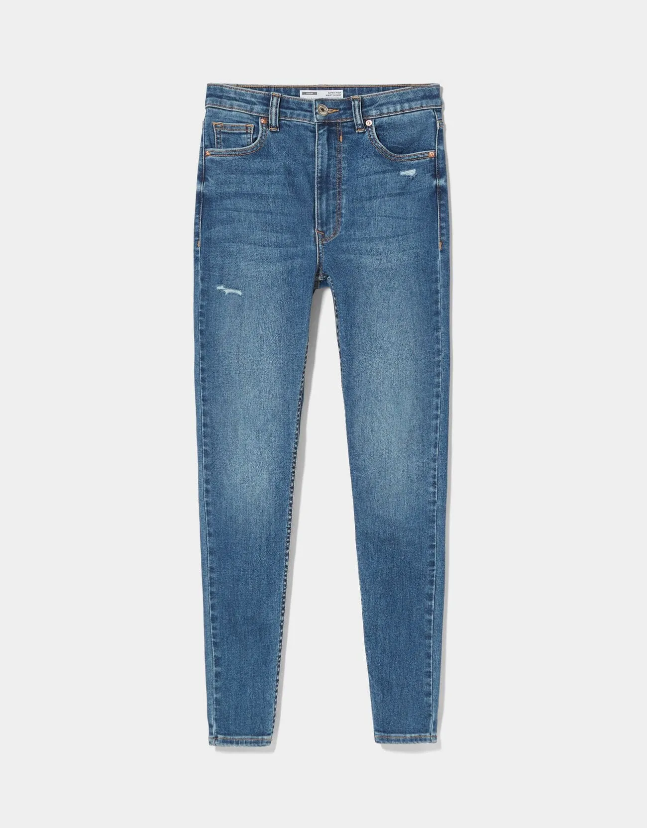Super High Waist Jeans – Mittelblau – Bild 5 von 5