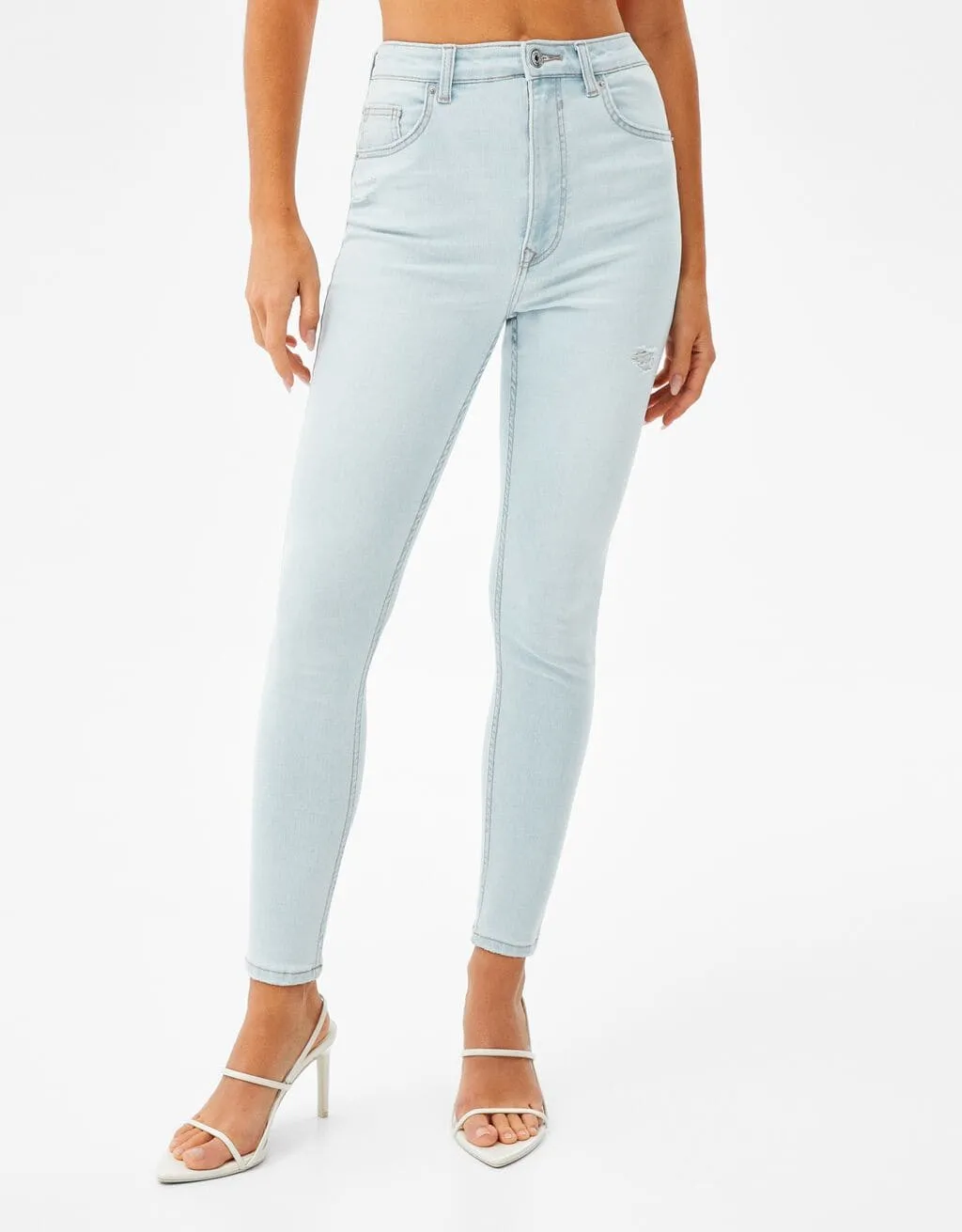 Super High Waist Jeans – Hellblau – Image 2 of 5
