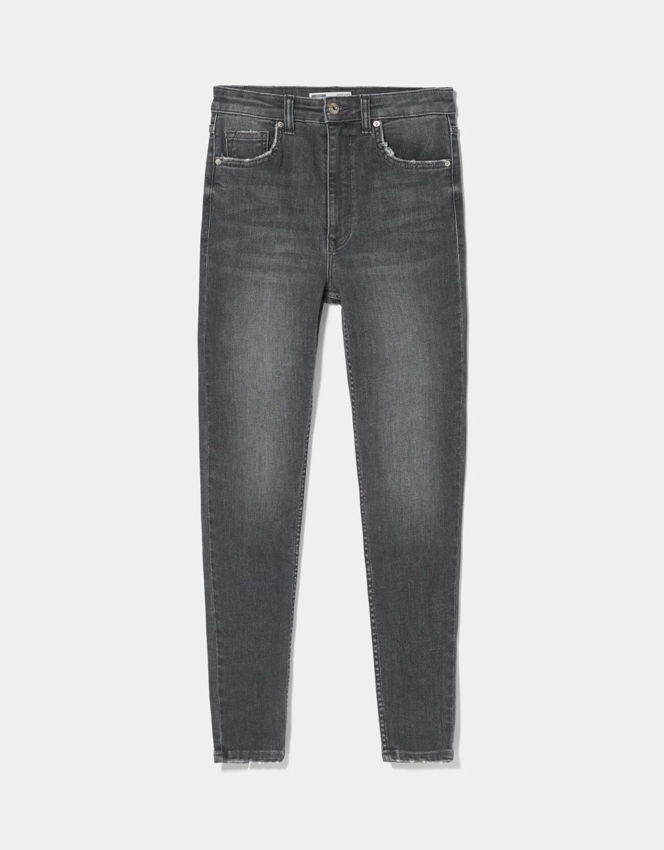 Super High Waist Jeans – Grau – Bild 5 von 5