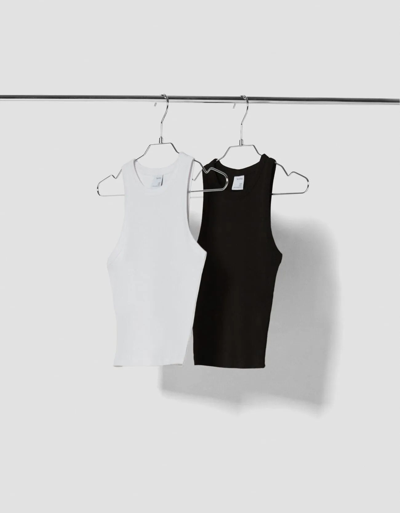 Doppelpack Ärmellose Shirts mit Patentmuster – Weiß – Bild 6 von 7