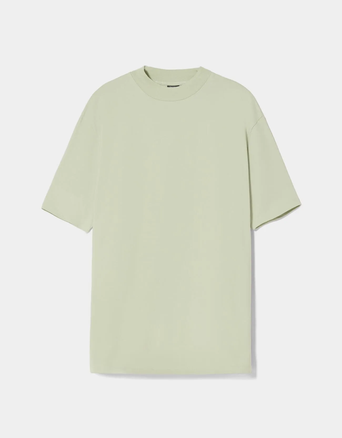 T-Shirt im Slim-Fit mit geripptem Stehkragen – Grün – Bild 5 von 5