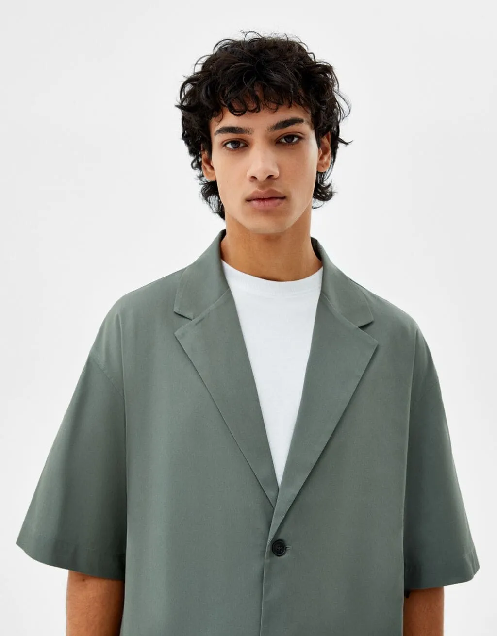 Oversize-Hemd aus Lyocell – Grün – Bild 3 von 5