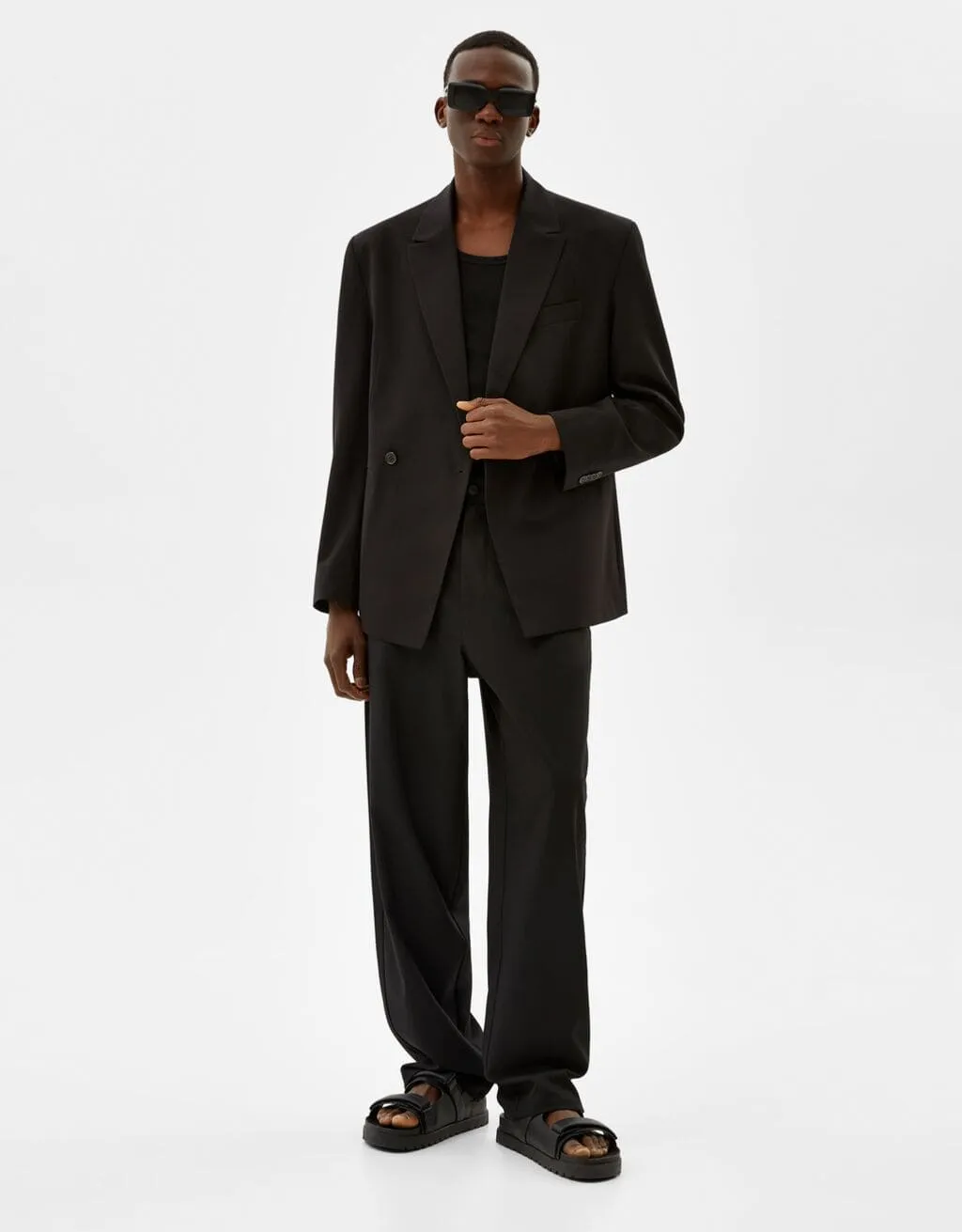 Double-breasted blazer – Schwarz – Image 4 of 6