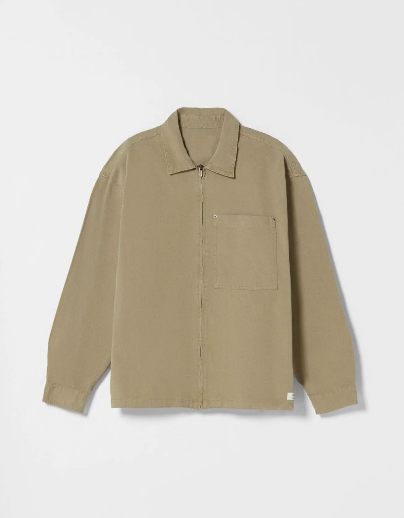 Cotton jacket with zip – Khaki – Image 5 of 5