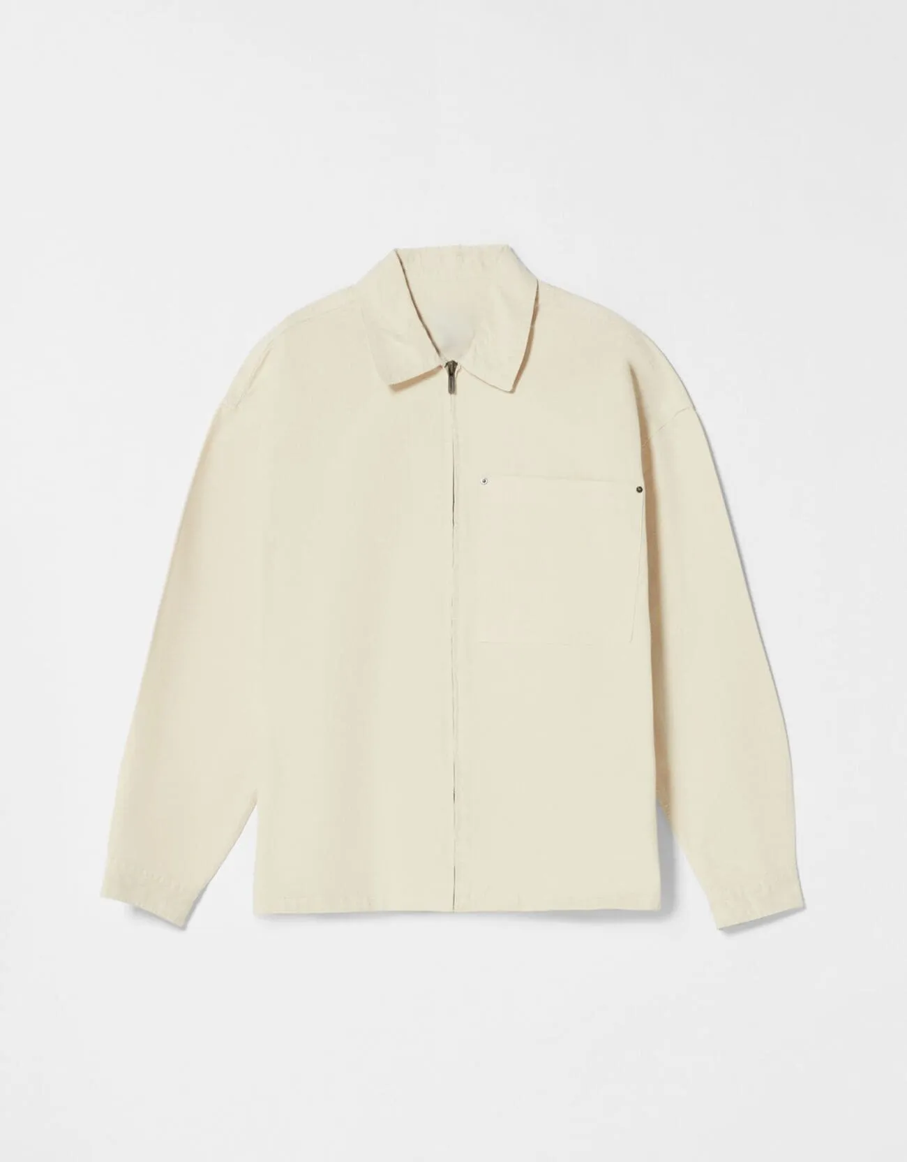 Baumwolljacke mit Reißverschluss – Sand – Bild 6 von 6