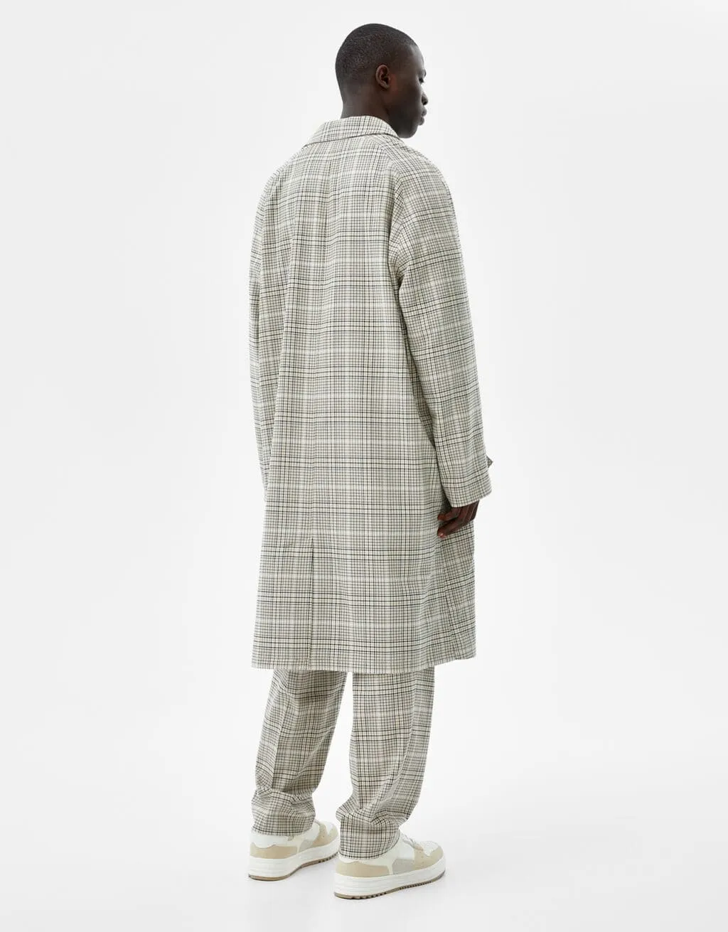 Karierter Trenchcoat – Camel – Bild 3 von 6