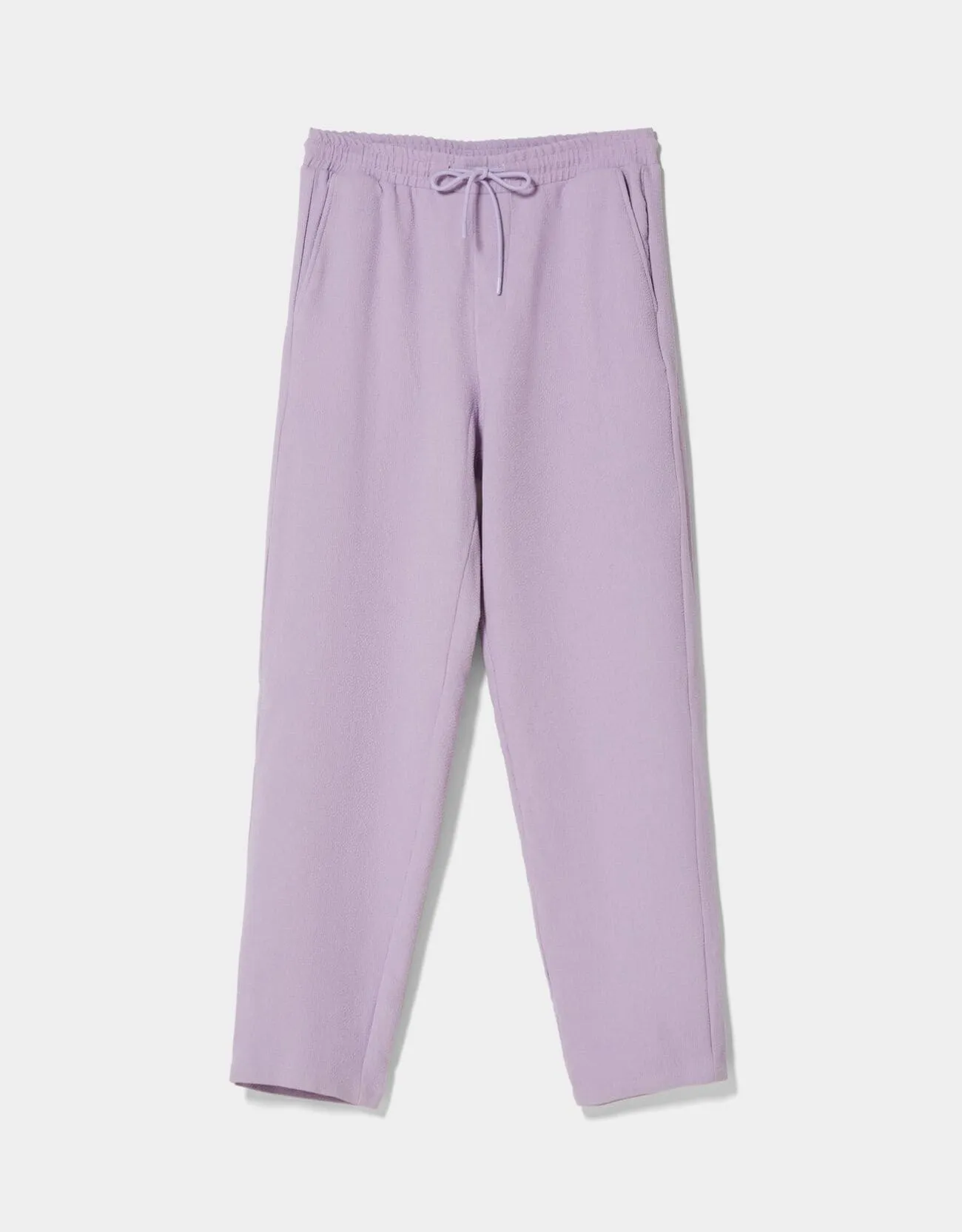 Wide leg joggers with texture – Violett – Image 5 of 5