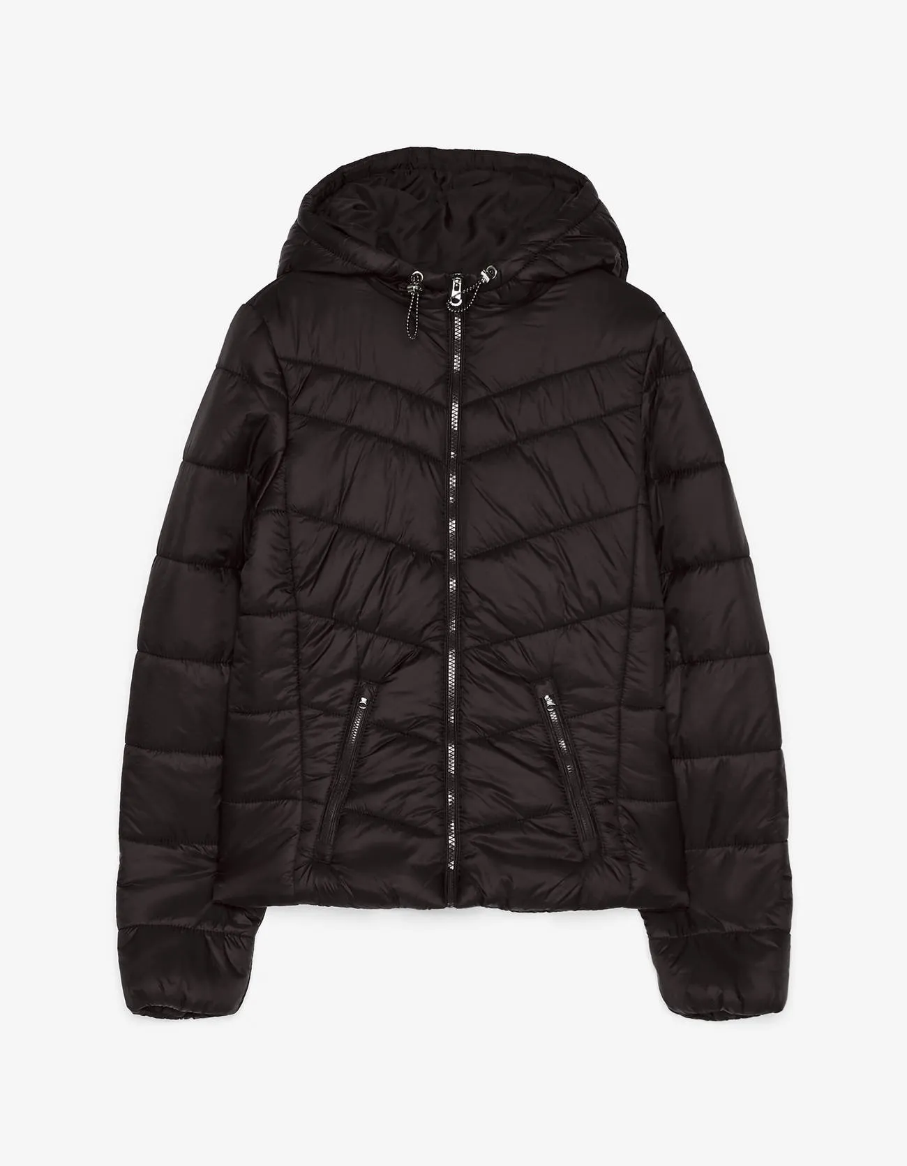 Steppjacke mit Kapuze – Schwarz – Bild 5 von 5